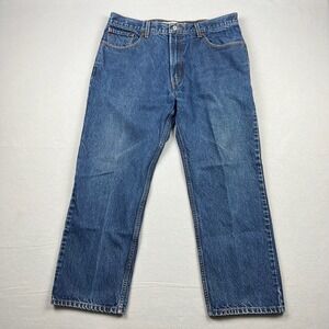 Vintage Levi's 505 Mens W38 L29 Regular Fit Straight Leg Y2K Blue Denim Jeans